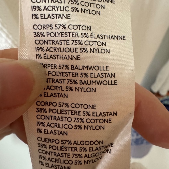 Free People Switch It Up Thermal Top Shirt Womens Crochet Cuff Mock Neck S - Picture 5 of 7